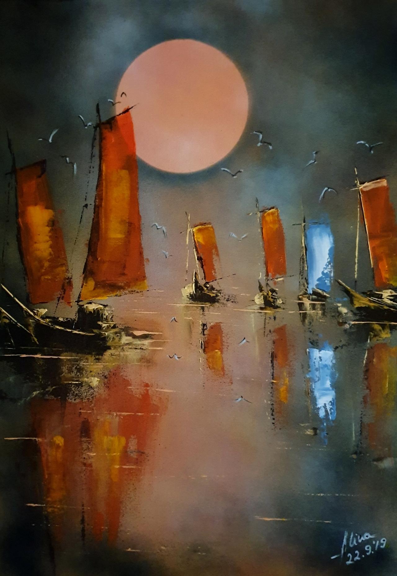 ArteDiAlina.com painting: much passion and a hint of innocence